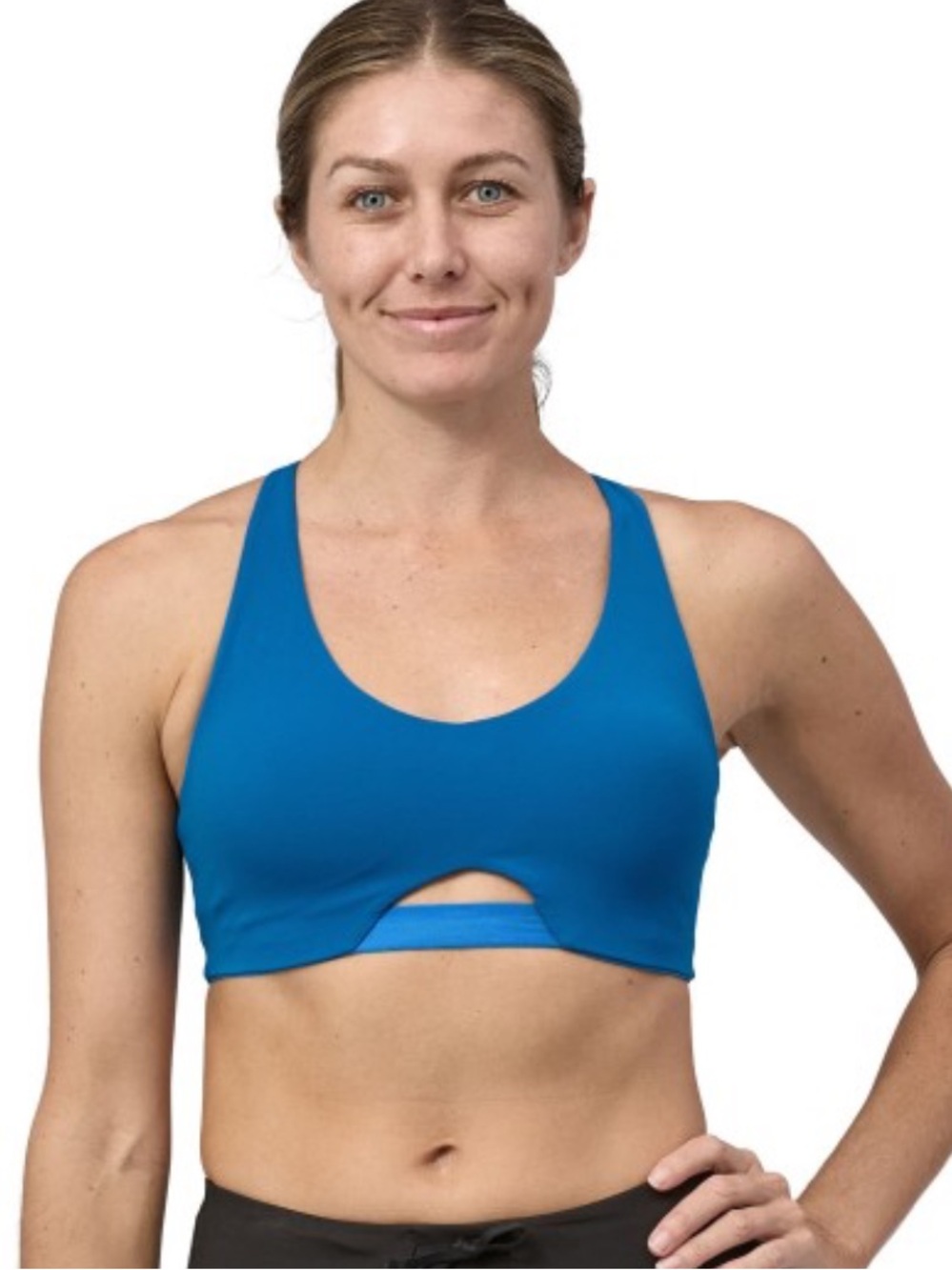 Patagonia Low Impact Light Support Sky Blue Sports Bra Small
